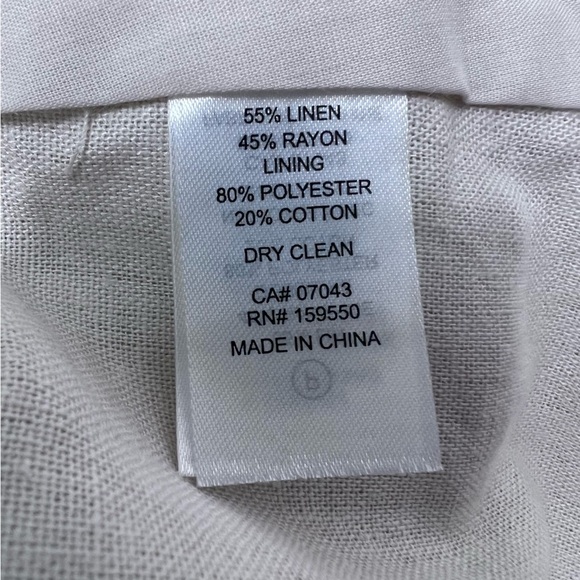 Joie Tan Linen Button Down Cropped Blouse Size 1x NWT - Picture 6 of 7